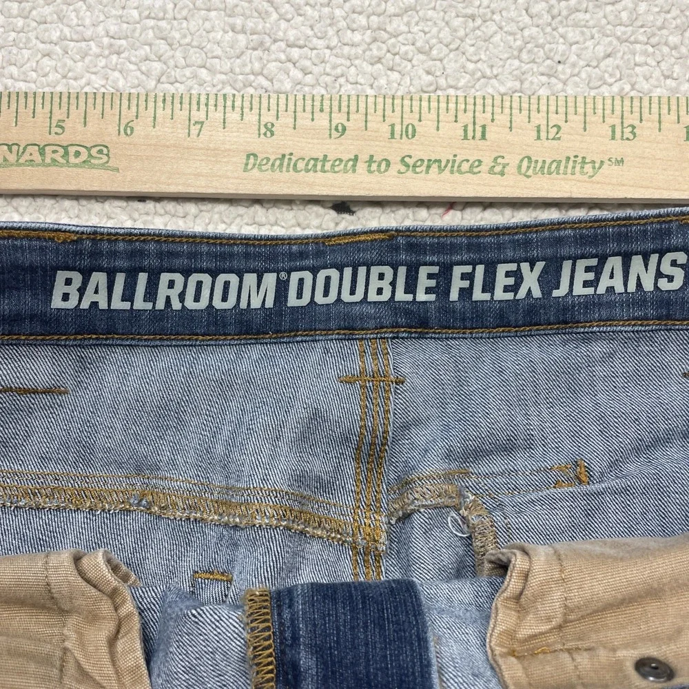 Duluth Trading Co Jeans Mens 36x32 Blue Ballroom Double Flex Straight Work Pants